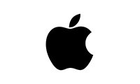 A black apple logo is shown.