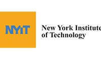 A yellow and blue logo for new york institute of technology.