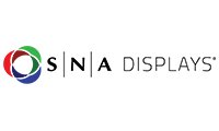 A black and white logo of sna displays