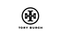 A black and white logo of tory burch.