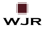 A logo of wjr, the company that is selling items.