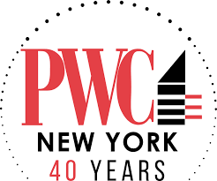 A logo of pwc new york 4 0 years